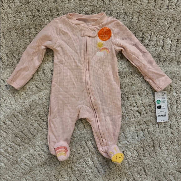 Carter's Other - Carters 2-way zip long sleeve thermal onesie NB NWT